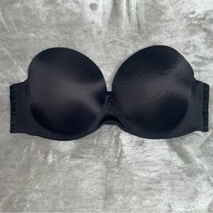 Cacique Classic Black Strapless Bra Size 42DD Sleek Supportive Plus Size Bra